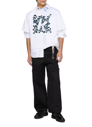 模特儿示范图 - 点击放大 - KOLOR - Crewneck Cotton Graphic T-shirt