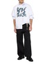 模特儿示范图 - 点击放大 - KOLOR - Crewneck Cotton Graphic T-shirt
