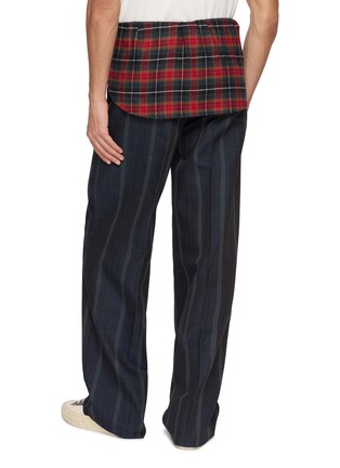 背面 - 点击放大 - KOLOR - Hybrid Waistband Straight Leg Chequered Pants