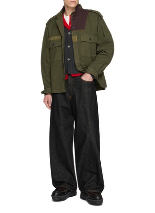 模特儿示范图 - 点击放大 - KOLOR - Hybrid Cotton Jacket