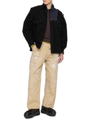 模特儿示范图 - 点击放大 - KOLOR - Hybrid Cotton Jacket