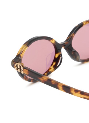 细节 - 点击放大 - MIU MIU - Breaking The Rules Oval Sunglasses