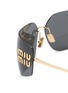 细节 - 点击放大 - MIU MIU - Fashion Show Metal Rectangle Sunglasses
