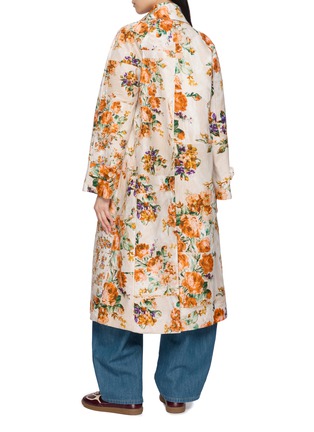 背面 - 点击放大 - BOKJA - Floral Rounded Collar Long Coat