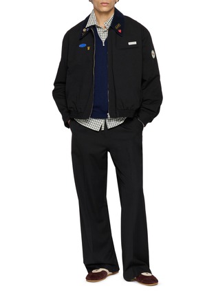 模特儿示范图 - 点击放大 - SONG FOR THE MUTE - Corduroy Collar Pin Coach Jacket
