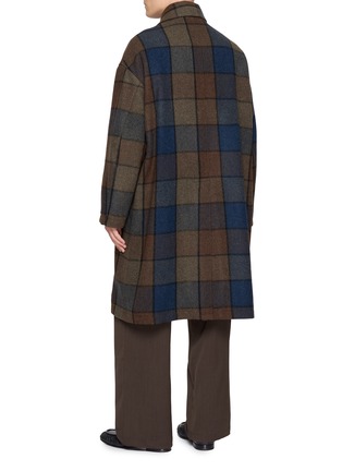 背面 - 点击放大 - SONG FOR THE MUTE - Checkered Bear Wool Coach Coat