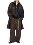 模特儿示范图 - 点击放大 - SONG FOR THE MUTE - Checkered Bear Wool Coach Coat