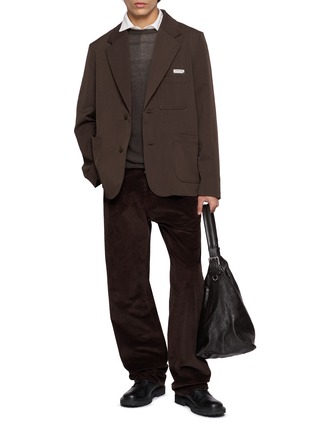 模特儿示范图 - 点击放大 - SONG FOR THE MUTE - Soft Stretch Gabardine Blazer
