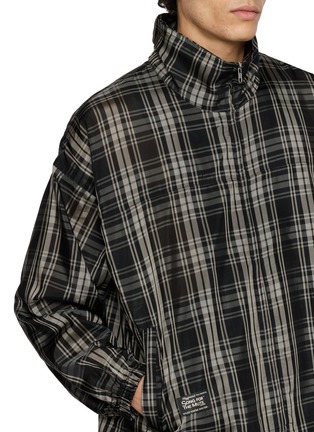  - SONG FOR THE MUTE - Hooded Tartan Sheer Track Jacket