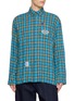 首图 - 点击放大 - SONG FOR THE MUTE - Shrunken Check School Shirt