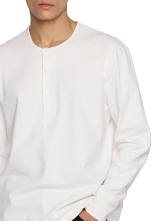  - STUDIO NICHOLSON - Long Sleeve Henley Neck T-Shirt