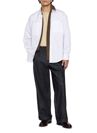 模特儿示范图 - 点击放大 - WOOYOUNGMI - Back Logo Cotton Pocket Shirt