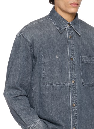  - WOOYOUNGMI - Printed Back Light Wash Denim Shirt