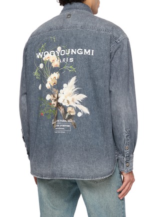 背面 - 点击放大 - WOOYOUNGMI - Printed Back Light Wash Denim Shirt