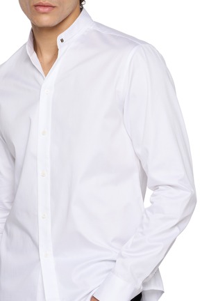 - WOOYOUNGMI - Logo Pin Cotton Poplin Shirt