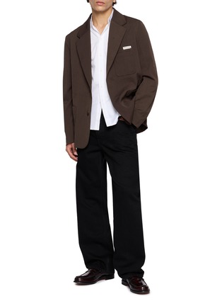 模特儿示范图 - 点击放大 - WOOYOUNGMI - Logo Pin Cotton Poplin Shirt