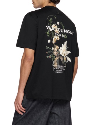 背面 - 点击放大 - WOOYOUNGMI - Floral Printed Back Logo Cotton T-shirt