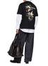 模特儿示范图 - 点击放大 - WOOYOUNGMI - Floral Printed Back Logo Cotton T-shirt