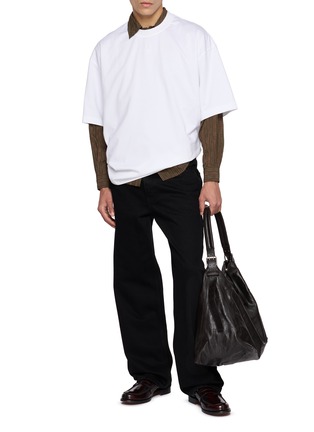 模特儿示范图 - 点击放大 - WOOYOUNGMI - Embroidered Logo Cotton T-shirt