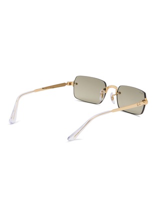模特儿示范图 - 点击放大 - RAY-BAN - Metal Rectangle Sunglasses