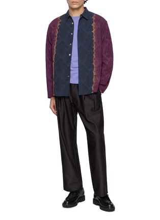 模特儿示范图 - 点击放大 - SUZUSAN - Tie Dyed Centre Band Cotton Linen Shirt