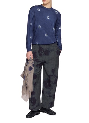 模特儿示范图 - 点击放大 - SUZUSAN - Glen Check Splatter Dye Wool Pants