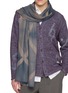 模特儿示范图 - 点击放大 - SUZUSAN - Hand Woven Baby Wool Tie Dye Scarf