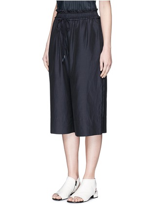 正面 -点击放大 - 3.1 PHILLIP LIM - 单色棉混丝七分裤