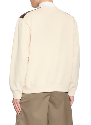 背面 - 点击放大 - TOGA VIRILIS - Contrast Panel Half Zip Jersey Sweatshirt