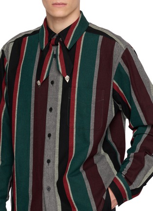  - TOGA VIRILIS - Flannel Striped Cotton Shirt