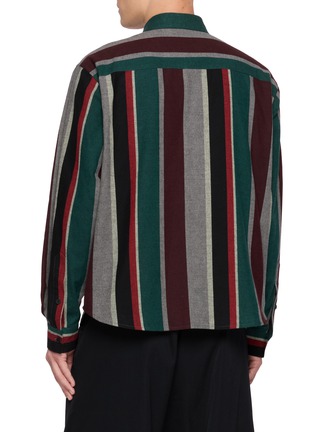 背面 - 点击放大 - TOGA VIRILIS - Flannel Striped Cotton Shirt