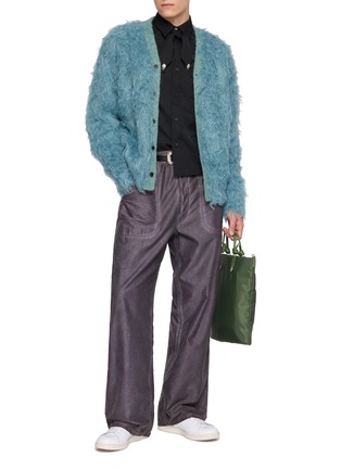 模特儿示范图 - 点击放大 - TOGA VIRILIS - Shaggy Knit Cardigan