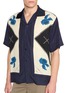  - TOGA VIRILIS - Short Sleeve Inner Print Open Collar Shirt