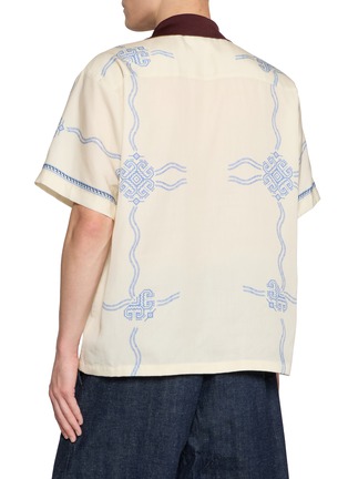 背面 - 点击放大 - TOGA VIRILIS - Short Sleeve Inner Print Open Collar Shirt