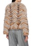 背面 - 点击放大 - YVES SALOMON - Chevron Pattern Fur Self Tie Jacket