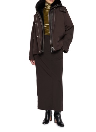 模特儿示范图 - 点击放大 - YVES SALOMON - High Neck Parka Jacket