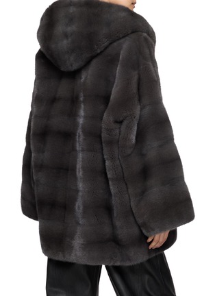 背面 - 点击放大 - YVES SALOMON - Hooded Tie Front Fur Jacket