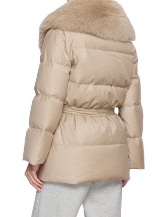 背面 - 点击放大 - YVES SALOMON - Detachable Fur Collar Double-Breasted Down Jacket