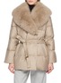 首图 - 点击放大 - YVES SALOMON - Detachable Fur Collar Double-Breasted Down Jacket