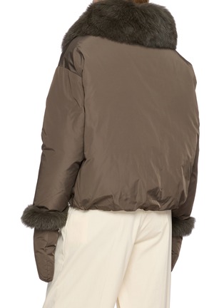 背面 - 点击放大 - YVES SALOMON - Fox Fur Removable Gloves Puffer Jacket