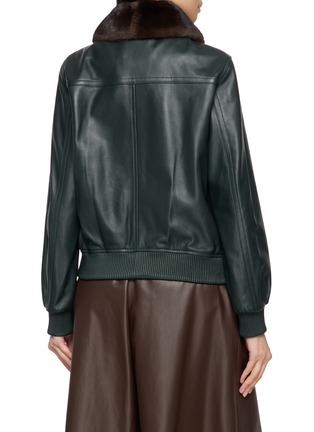 背面 - 点击放大 - YVES SALOMON - Fur Collar Leather Jacket