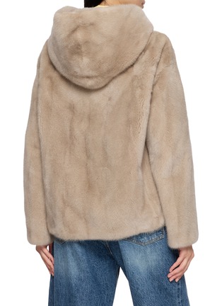 背面 - 点击放大 - YVES SALOMON - Hooded Mink Fur Jacket