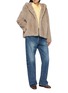 模特儿示范图 - 点击放大 - YVES SALOMON - Hooded Mink Fur Jacket