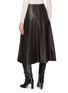 背面 - 点击放大 - YVES SALOMON - Flared Leather Midi Skirt