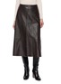 首图 - 点击放大 - YVES SALOMON - Flared Leather Midi Skirt
