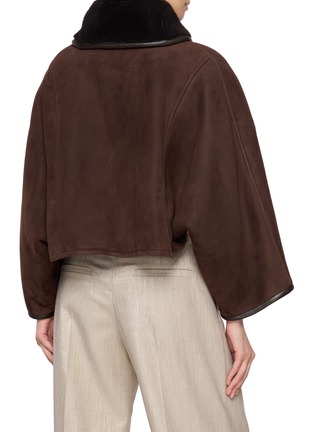 背面 - 点击放大 - YVES SALOMON - Short Leather Shearling Cape