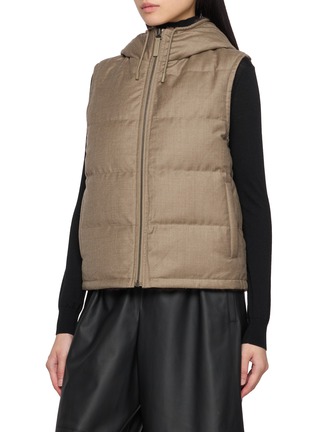 细节 - 点击放大 - YVES SALOMON - Reversible Fox Fur Puffer Vest