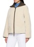 细节 - 点击放大 - YVES SALOMON - Reversible Contrast Collar Leather Jacket