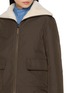  - YVES SALOMON - Reversible Contrast Collar Leather Jacket