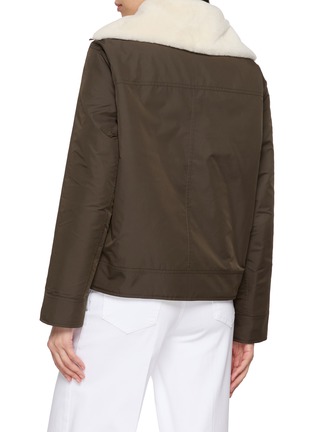 背面 - 点击放大 - YVES SALOMON - Reversible Contrast Collar Leather Jacket
